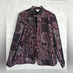 Christopher & Banks Black and Red Blazer Size XL